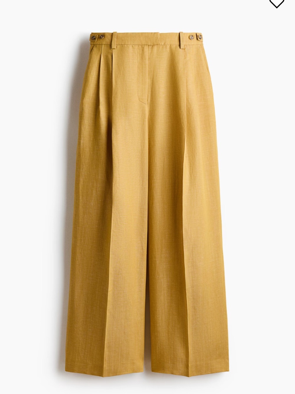 H&M Gold Linen Blend Trousers Size 2